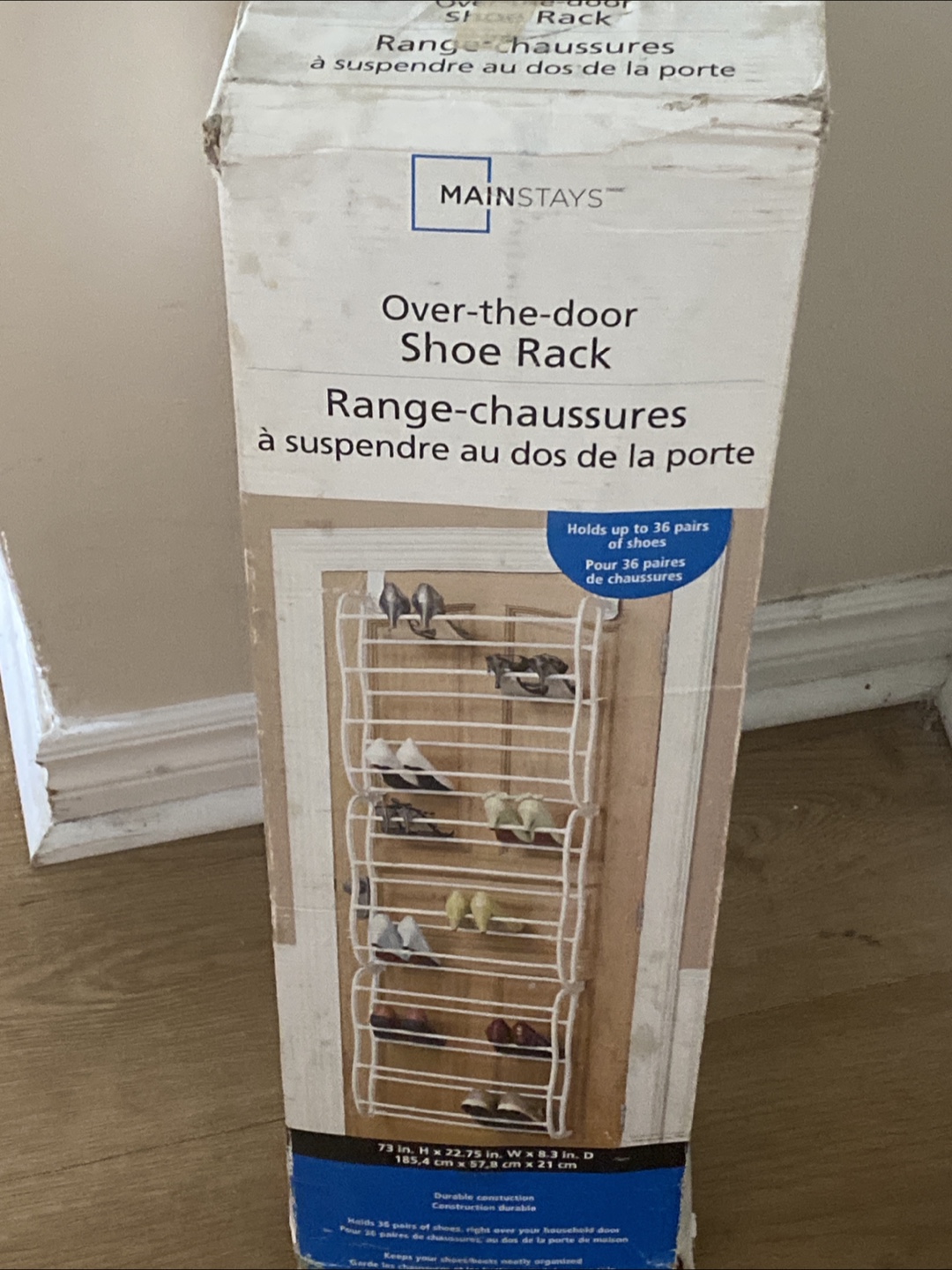 Mainstays Over-the-Door Shoe Rack - Holds 36 Pairs
