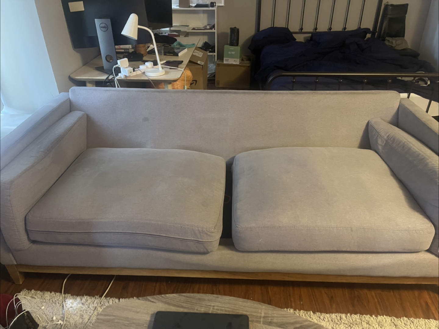 Gray 2-Seat Sofa