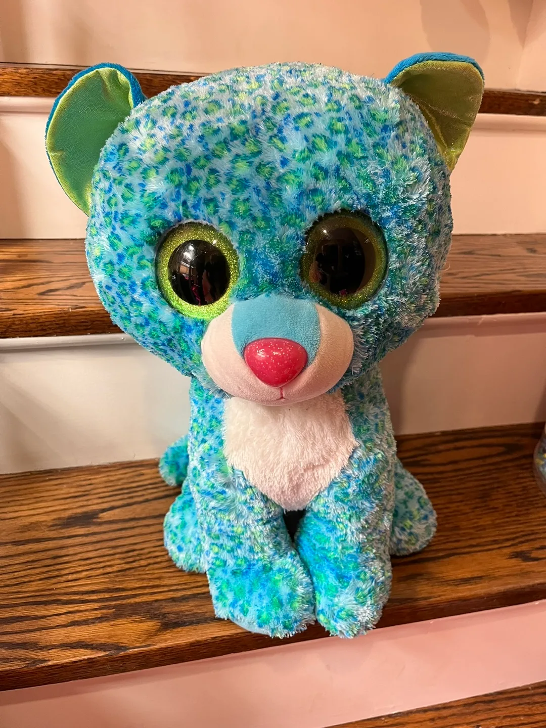 Ty Beanie Boos - Aqua the Blue Leopard thumbnail