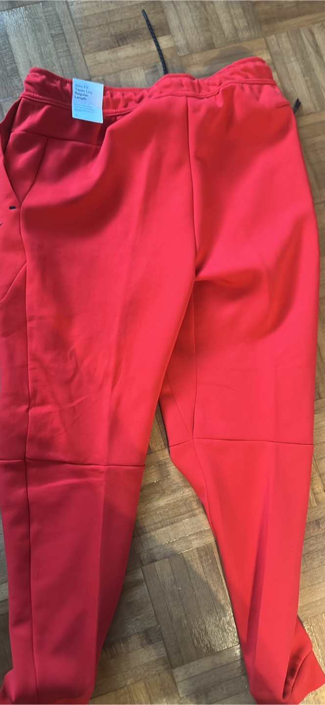 Nike Tech Fleece Red Pants - Size L