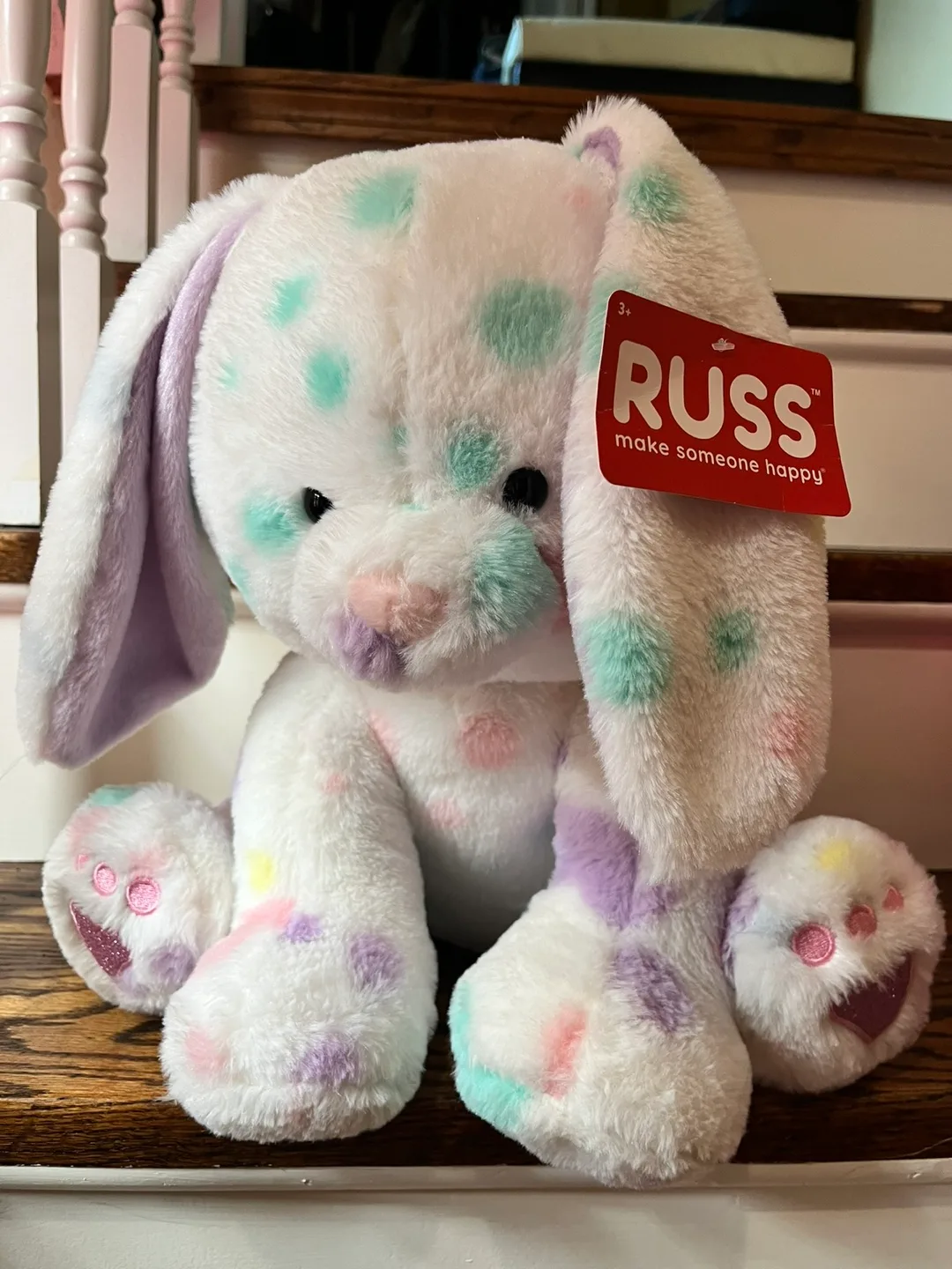 Large Russ Berrie Plush Bunny - New with Tags! thumbnail