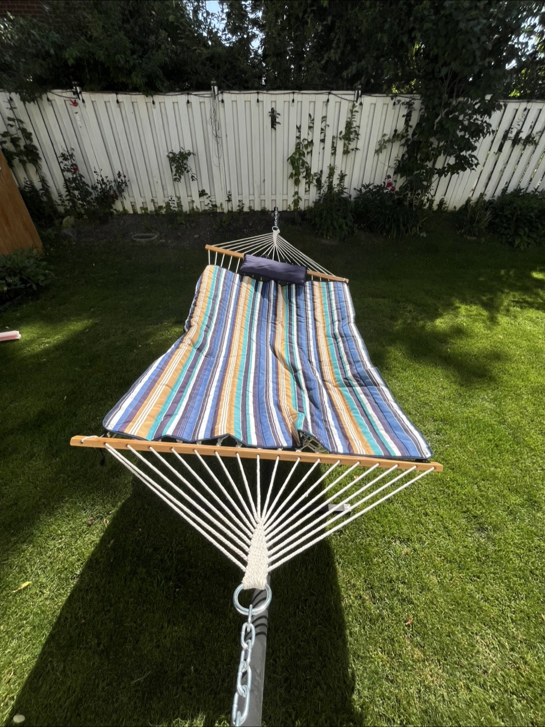 Striped Hammock with Stand - photo 4