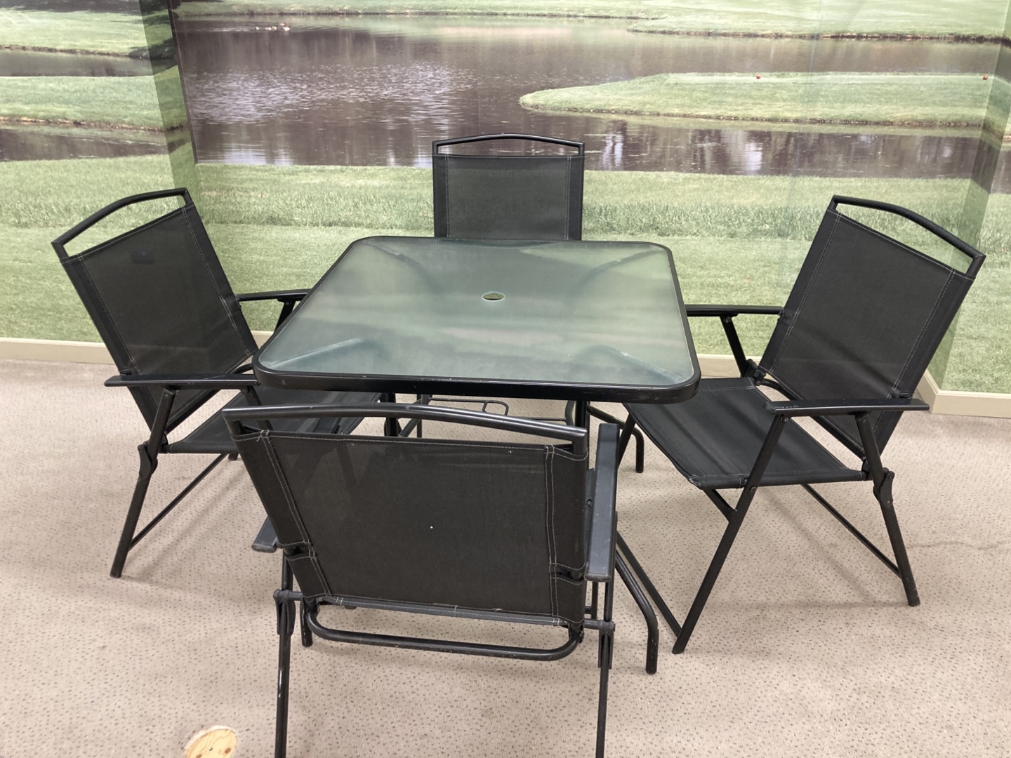 Patio table and four chairs