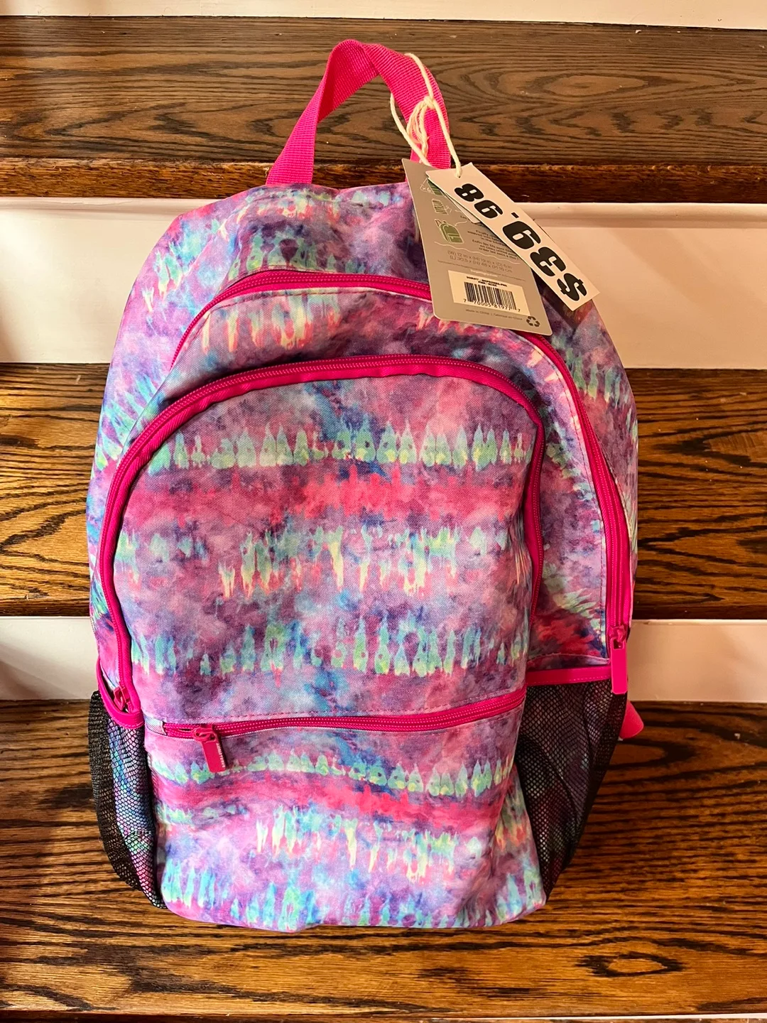 New Backpack - Pink, Purple, Blue tie-dye thumbnail