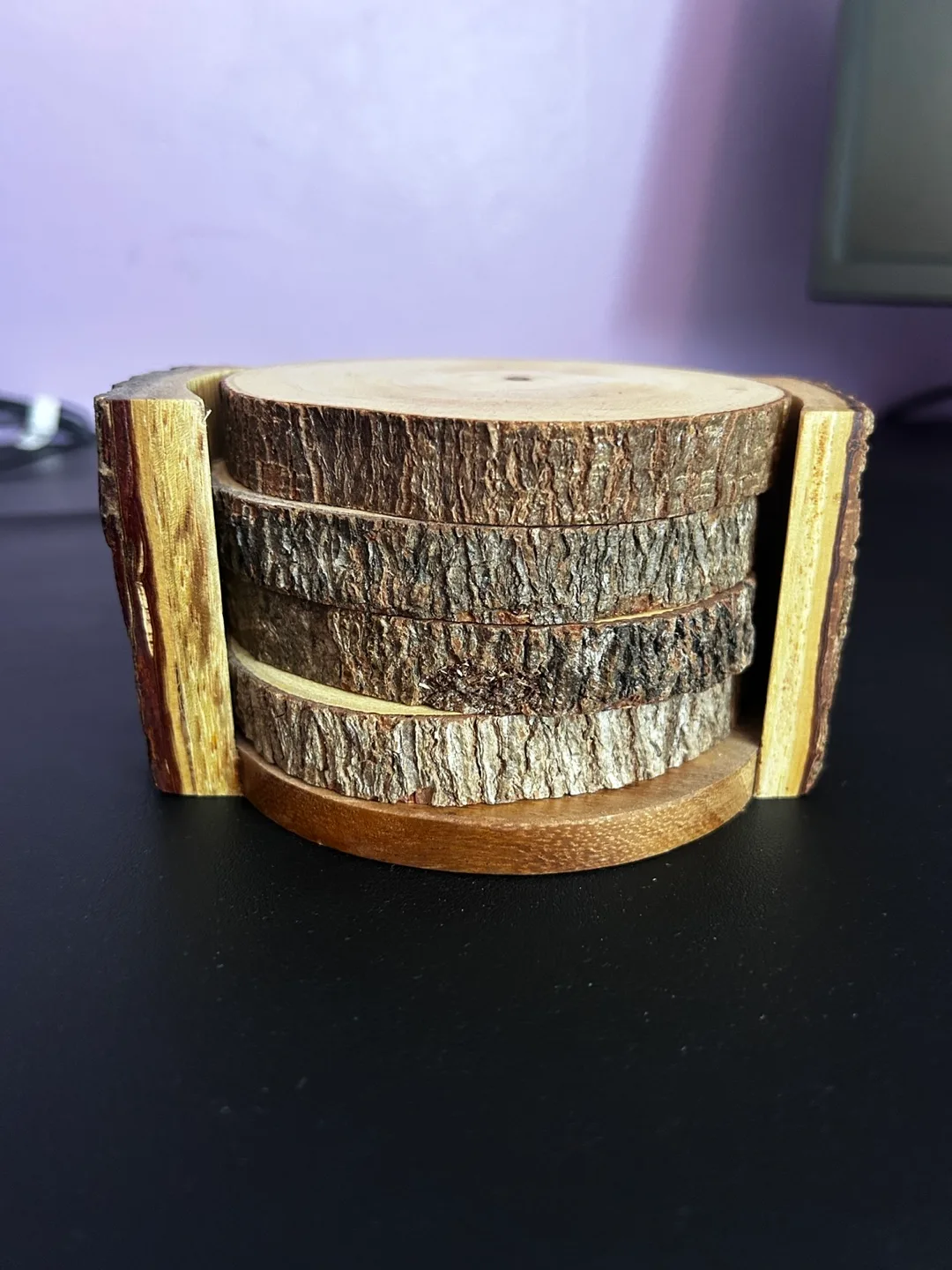 Acacia Collection Wood Coaster Set thumbnail