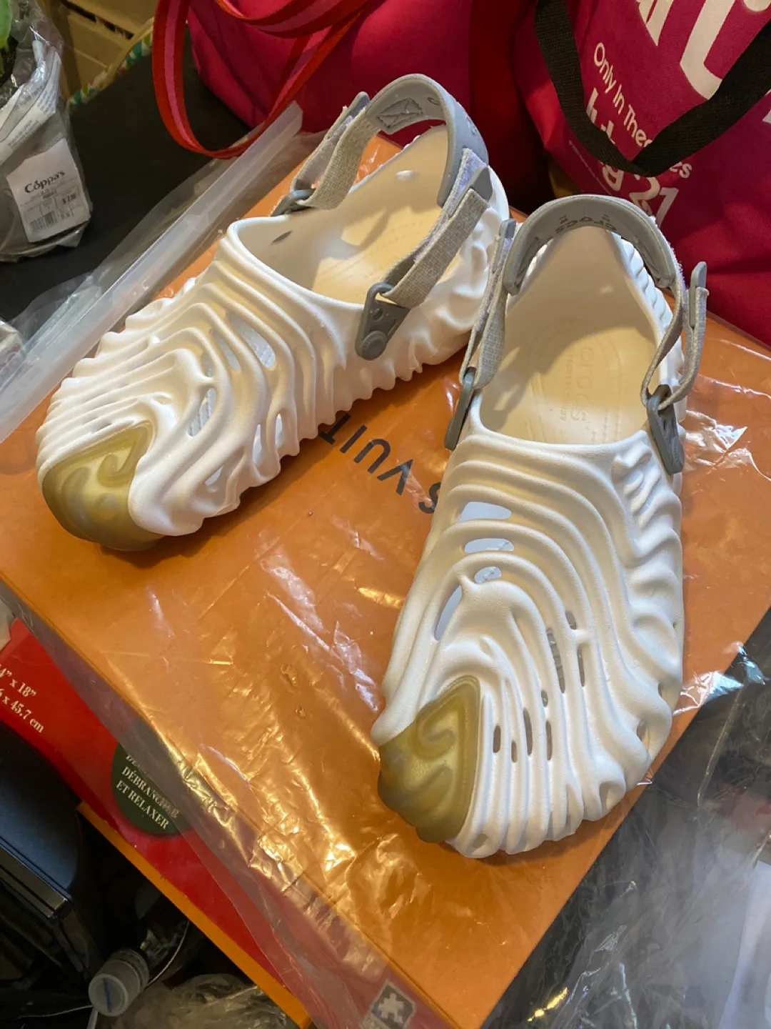 White  Crocs Classic All-Terrain Clogs image indicator(2)