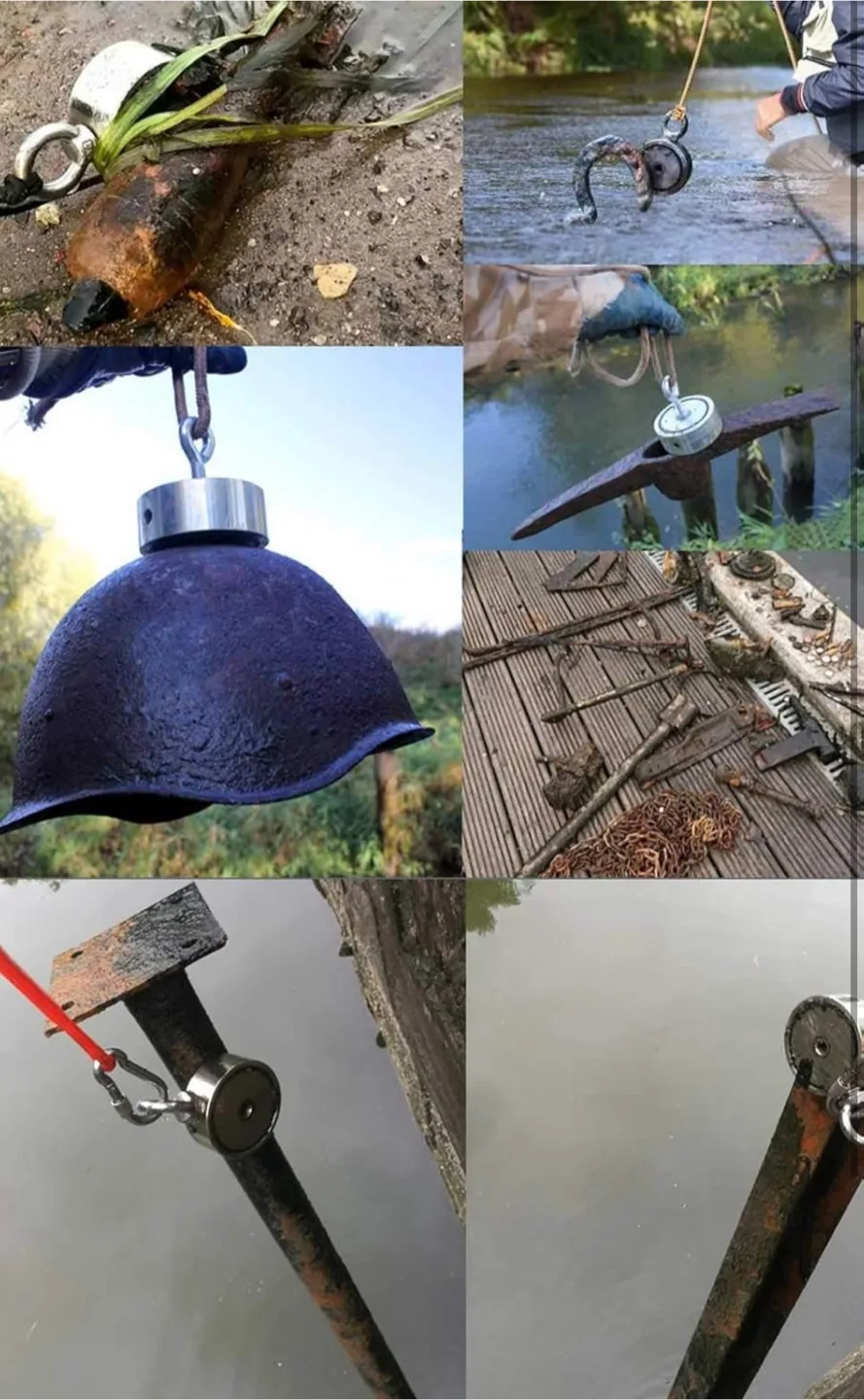 New Pack Magnet Fishing Kit with Rope & Gloves image indicator(5)