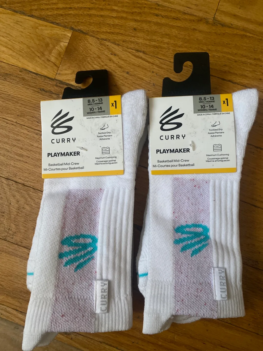 Curry Playmaker Basketball Socks, Size 8.5-13 (Men's) thumbnail