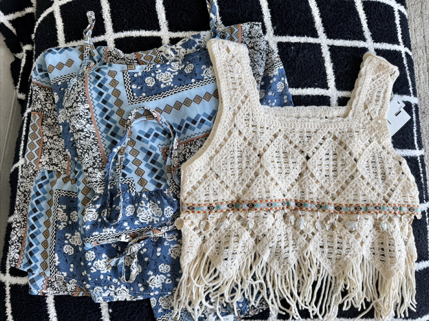 Boho Dress &  Crochet Top Set