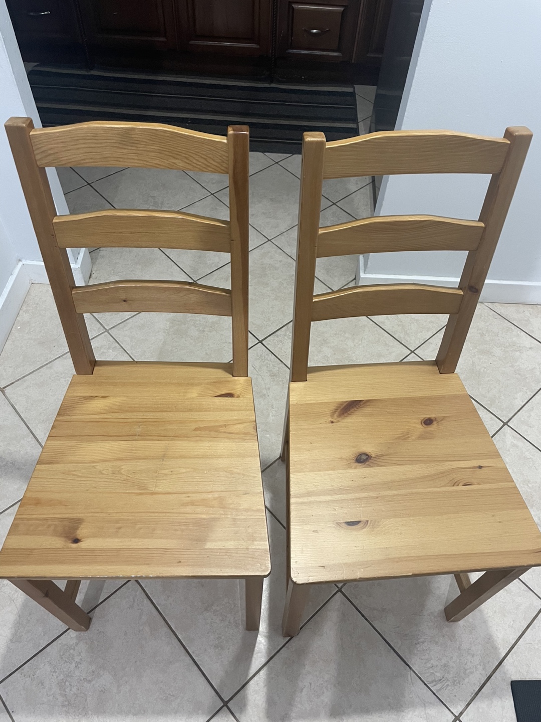 Pair of Wooden Chairs (moving out sale)