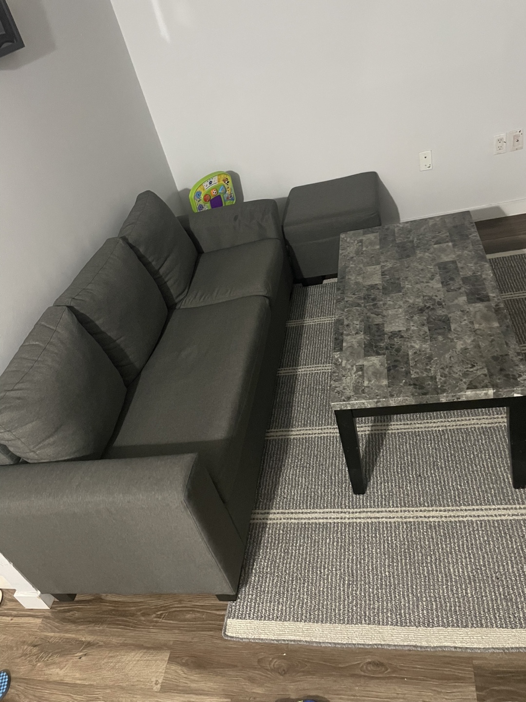 Grey Sofa with Ottoman and Coffee Table (moving out sale) - photo 4