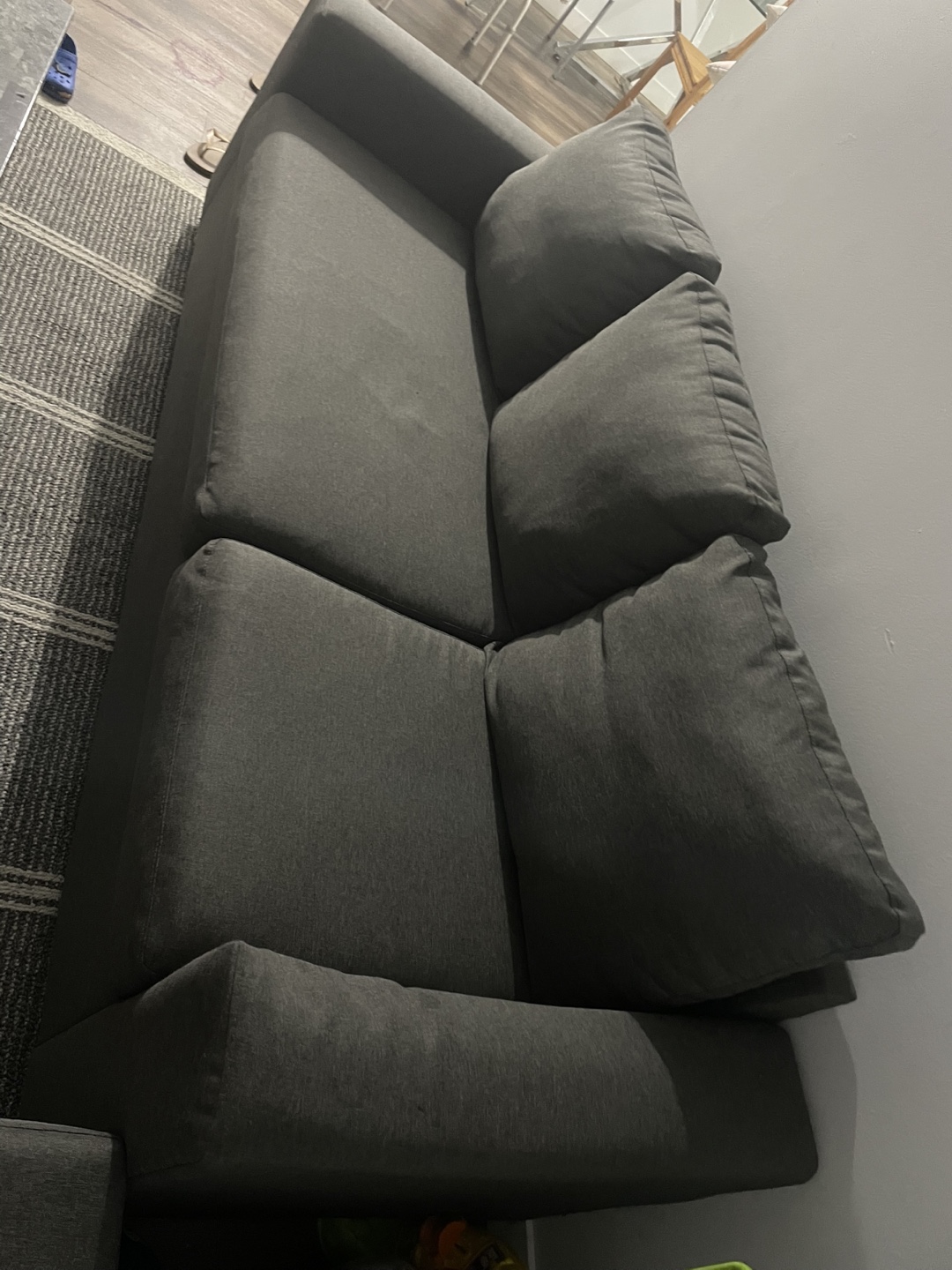 Grey Sofa with Ottoman and Coffee Table (moving out sale) - photo 5
