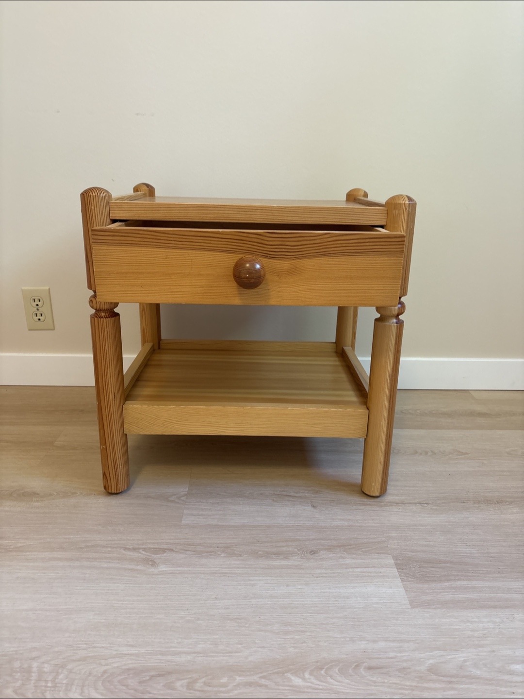 Wooden Side Table with Drawer