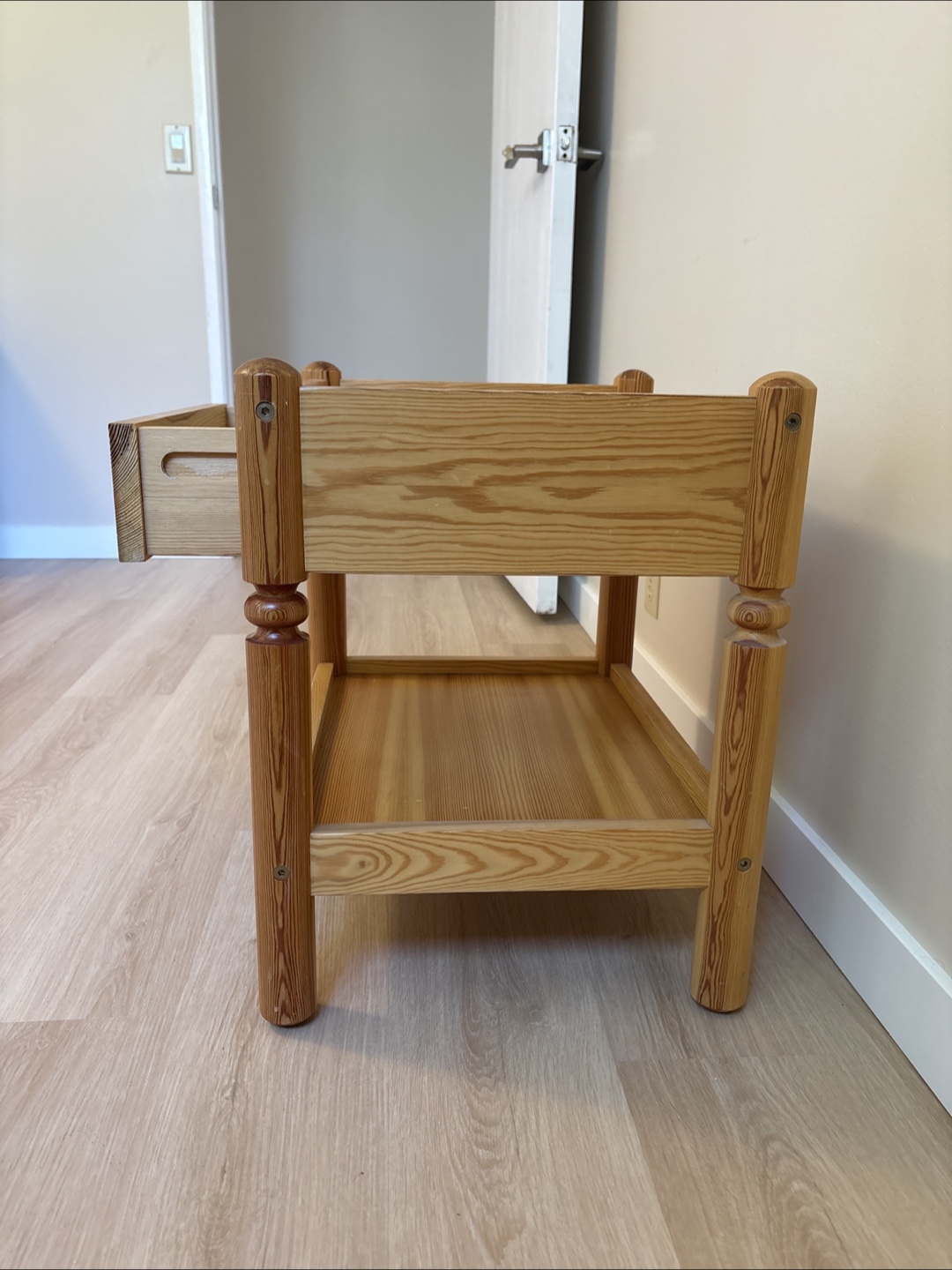 Wooden Side Table with Drawer - photo 2