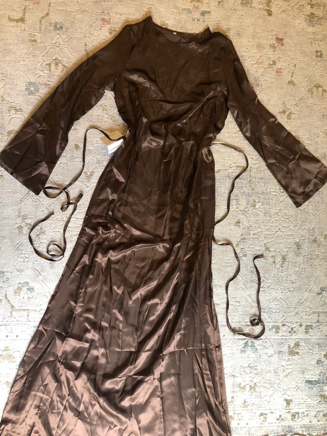 Dresslova Brown Maxi Dress - Size XL thumbnail