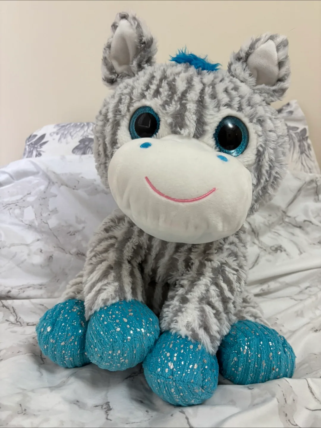 Cute plush zebra, cat mermaid, and teddy bear thumbnail