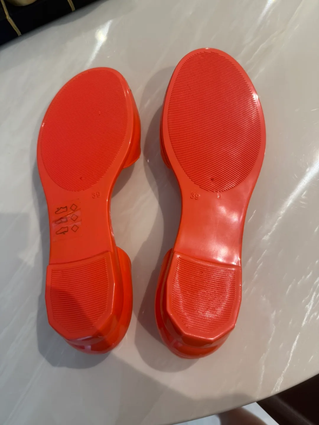 Vice Versa Orange Jelly Sandals - Size 9 thumbnail