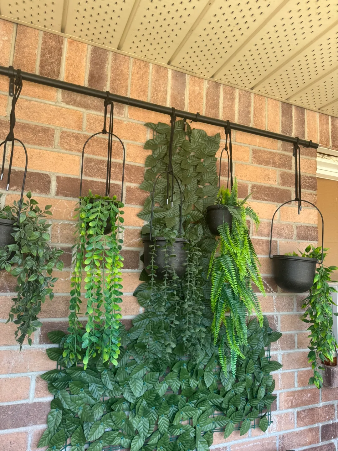Artificial Hanging Plants with Rail thumbnail