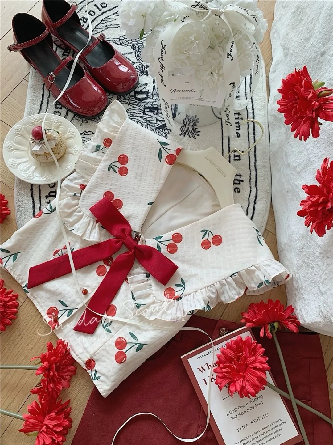 Cherry Print Mini Dress thumbnail