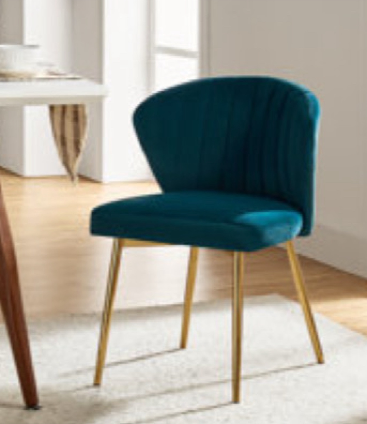 Teal Velvet Chair - brand new in box