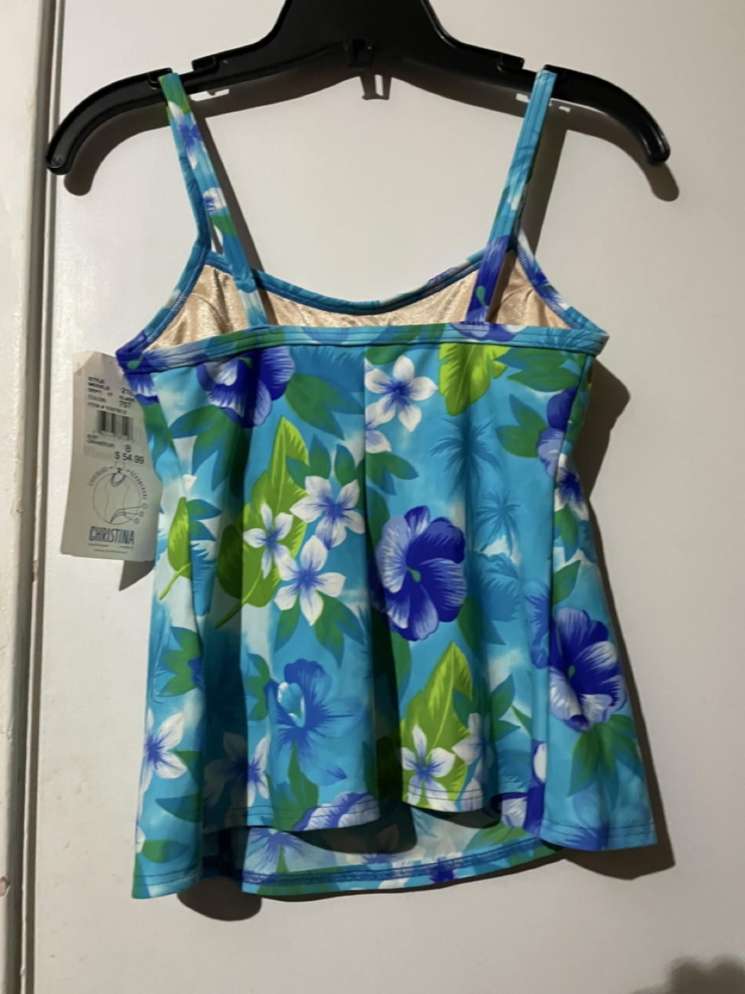 Christina Floral Swimsuit TOP Only, Size 8 - photo 4