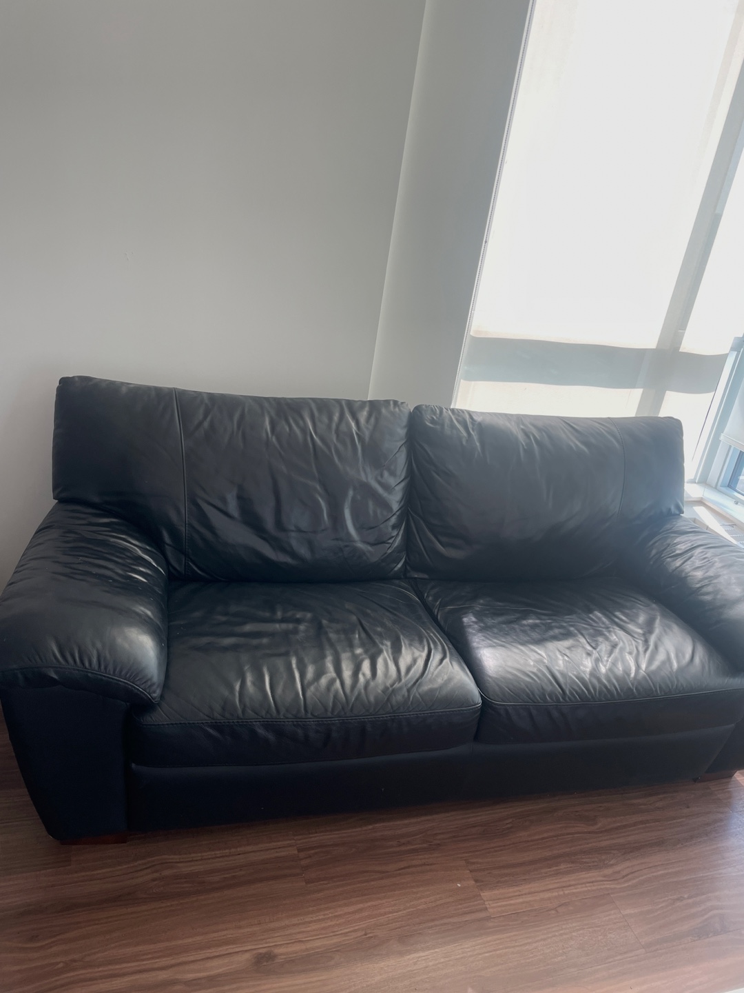Black Leather Sofa