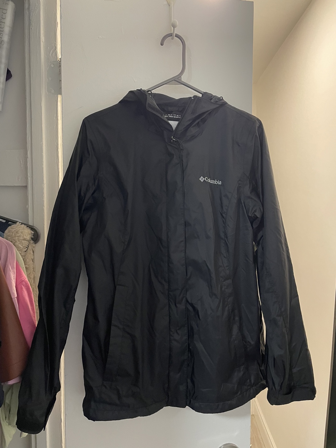 Columbia Black Rain Jacket - Size Small