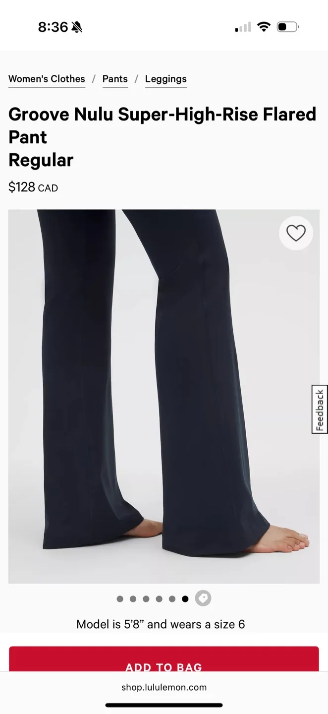 Lululemon groove leggings size 4 BNWT thumbnail