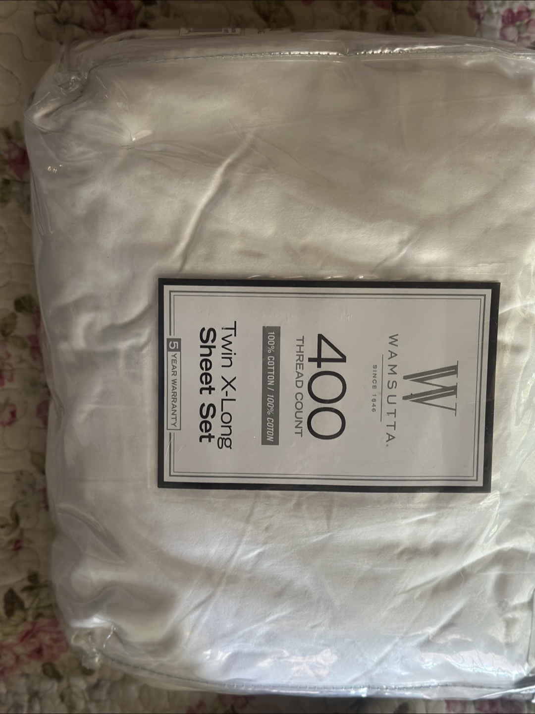 Wamsutta Twin X-Long 400 Thread Count Sheet Set - White