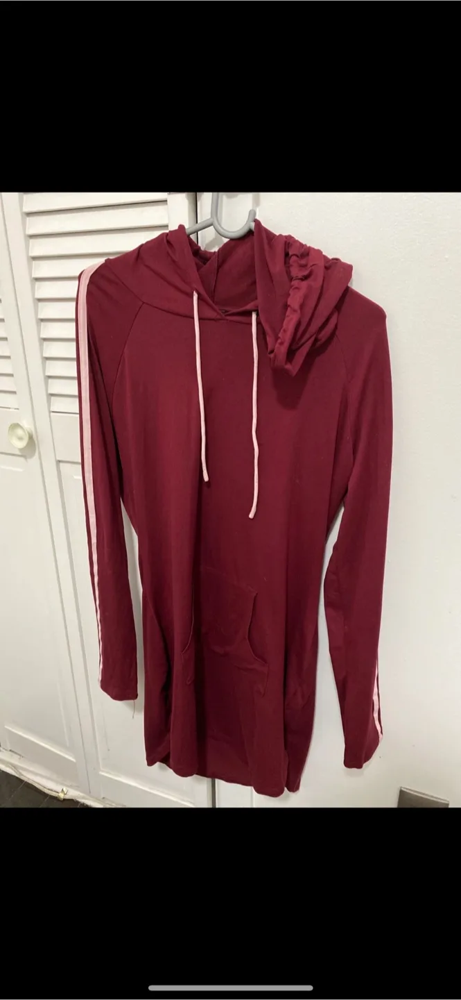 Adidas Burgundy Hoodie - Size Small #freecycle thumbnail
