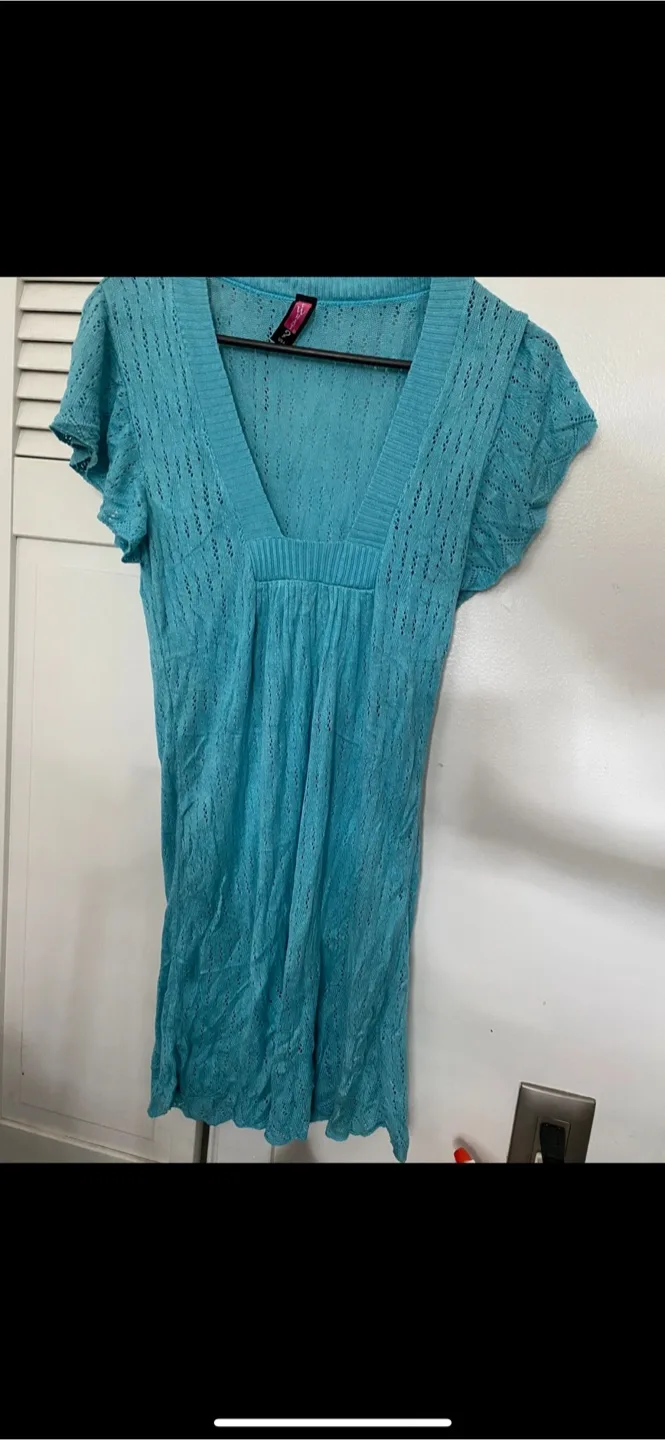 Aqua Blue Knit Top #freecycle thumbnail
