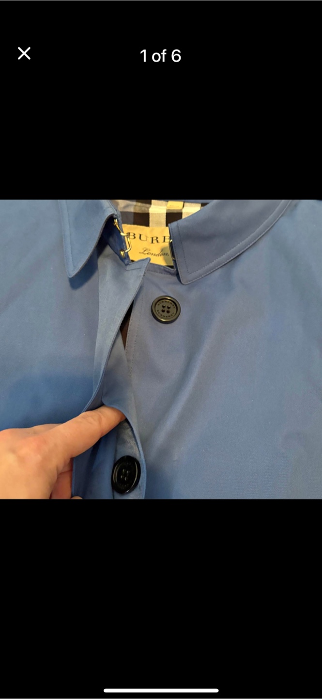 Burberry London England Blue Trench Coat - photo 3
