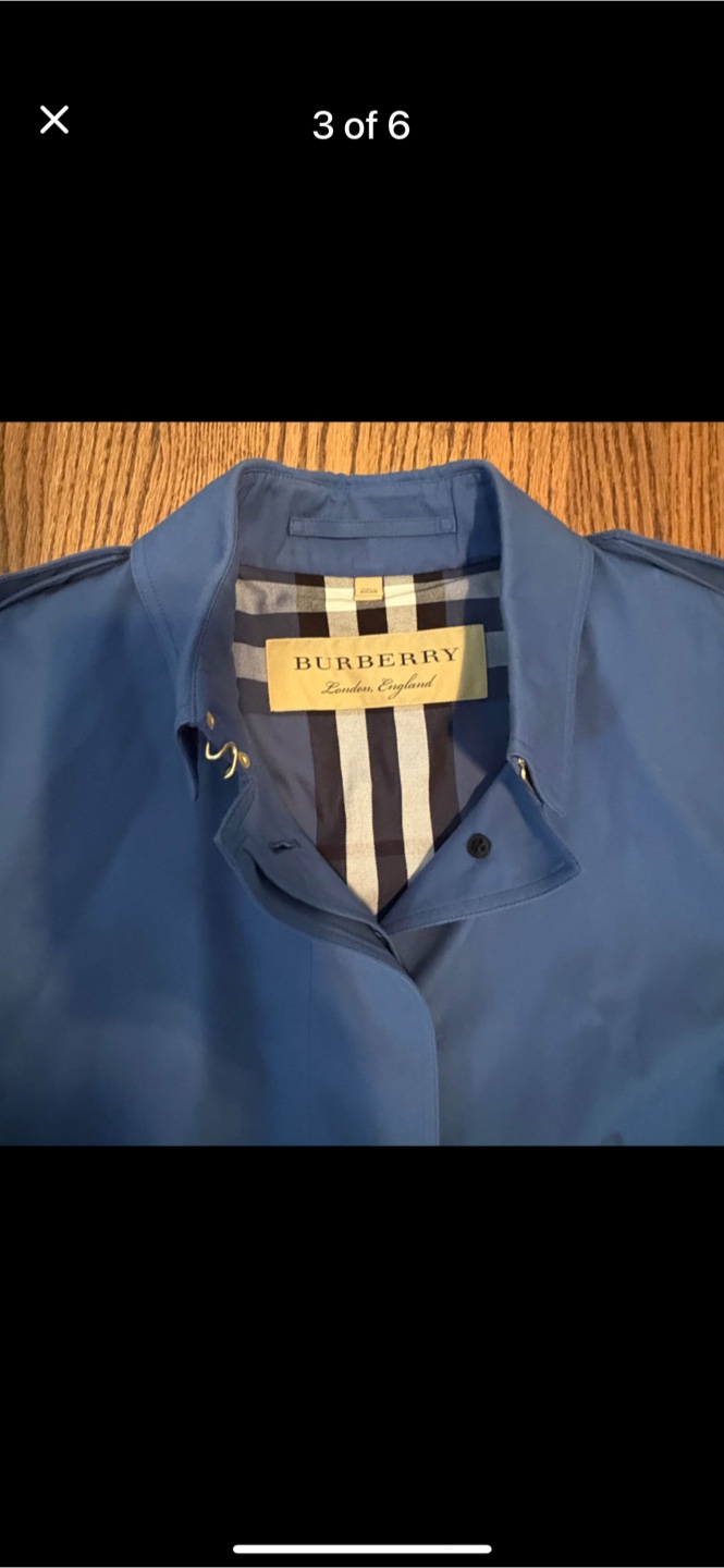 Burberry London England Blue Trench Coat - photo 2