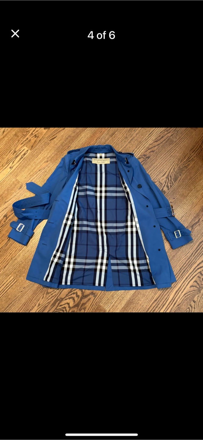 Burberry London England Blue Trench Coat - photo 5