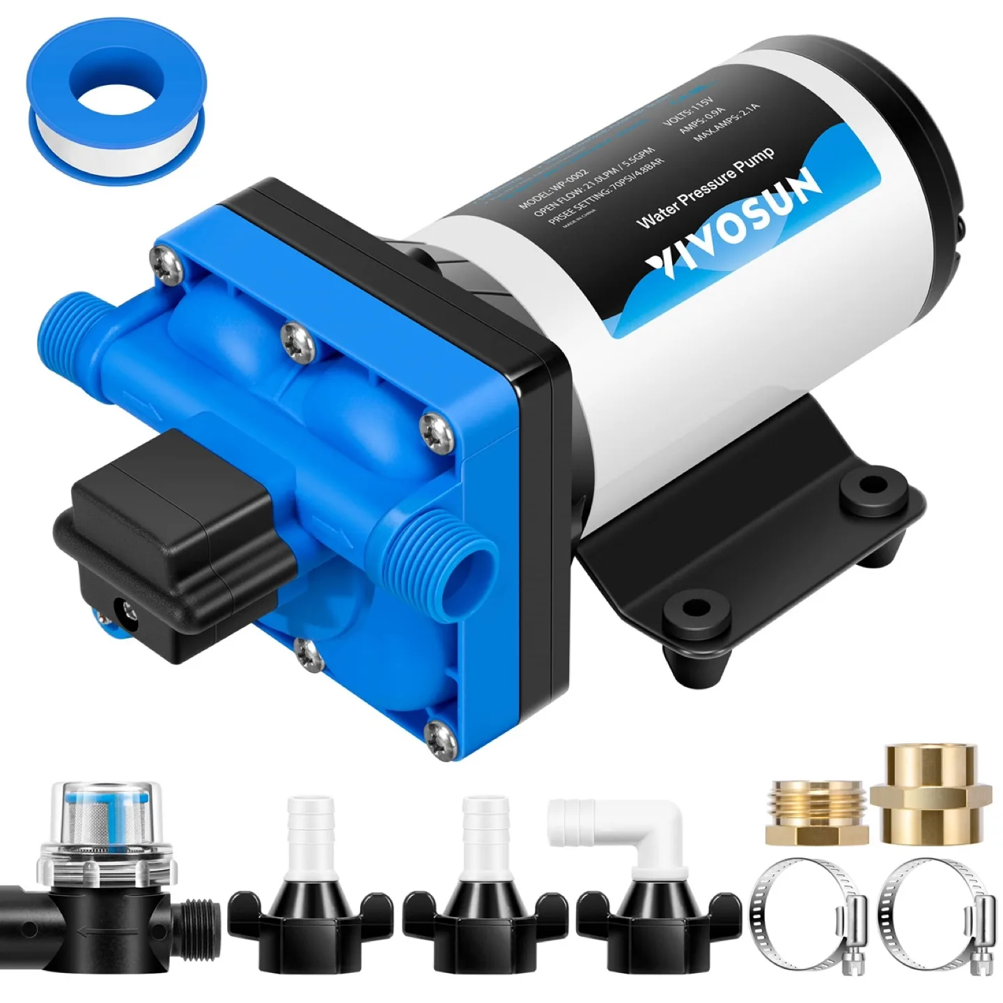 VIVOSUN Water Pressure Pump, 110V 5.5GPM 70 PSI thumbnail