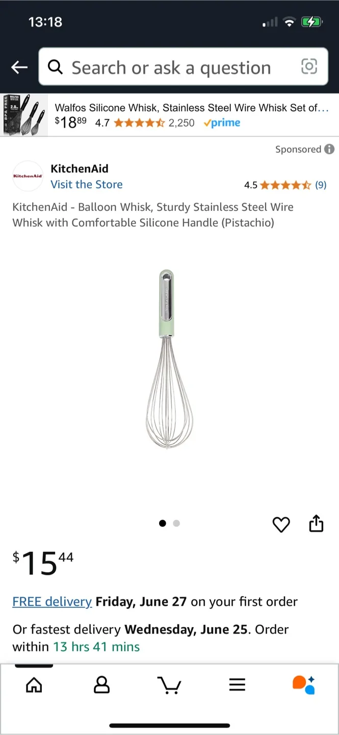 KitchenAid Balloon Whisk - Pistachio thumbnail