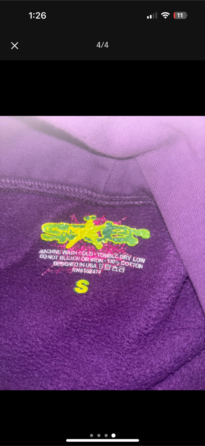 Spider Purple Rhinestone Hoodie - Size S I name ur price - photo 4
