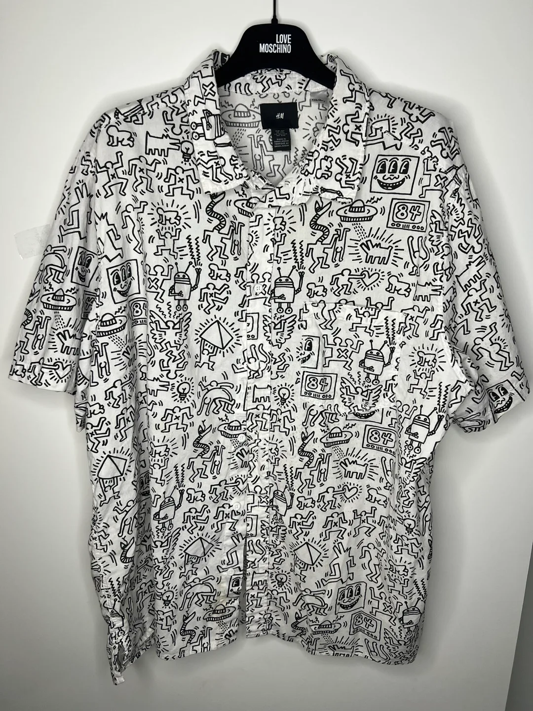 H&M Keith Haring Graffiti Shirt Size XL thumbnail