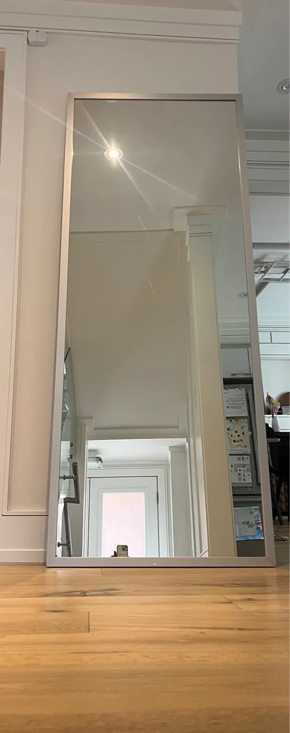 Oversized Full-Length Mirror - Unique!  30.5” x 77” x 2” thick thumbnail