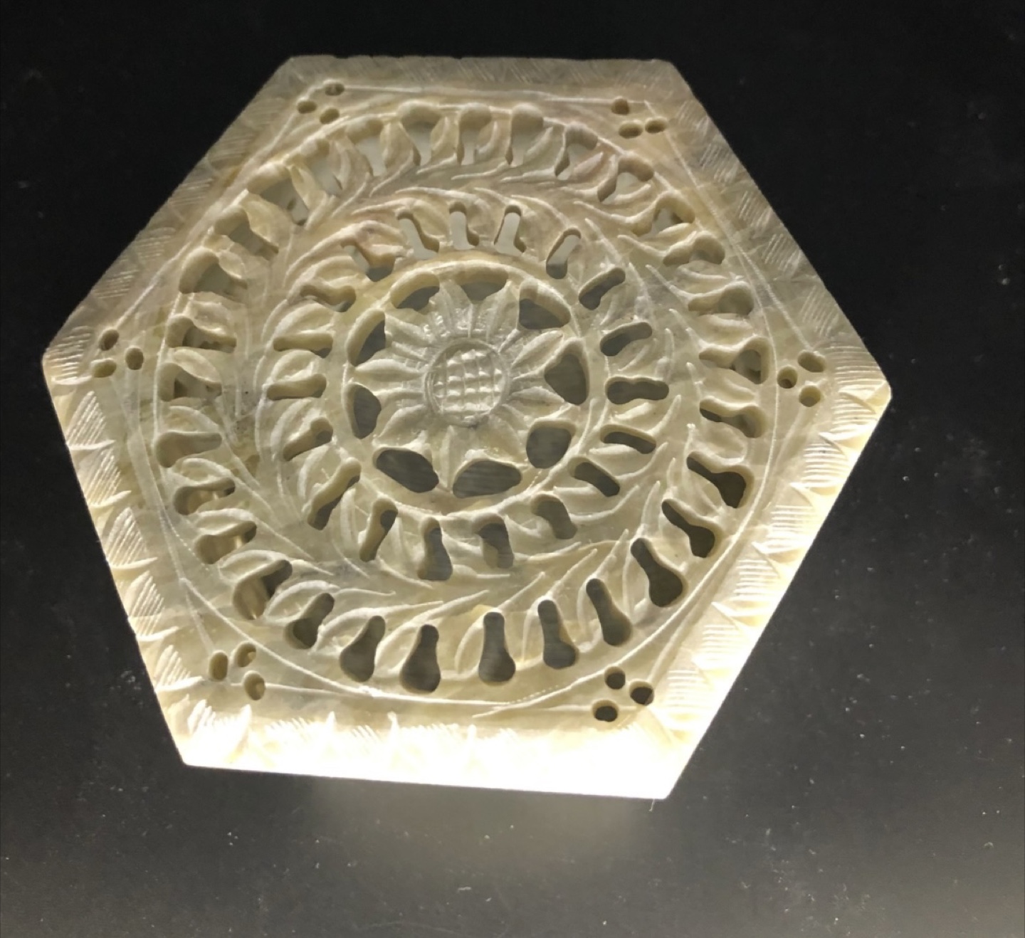 Hand Carved Stone Box - photo 3