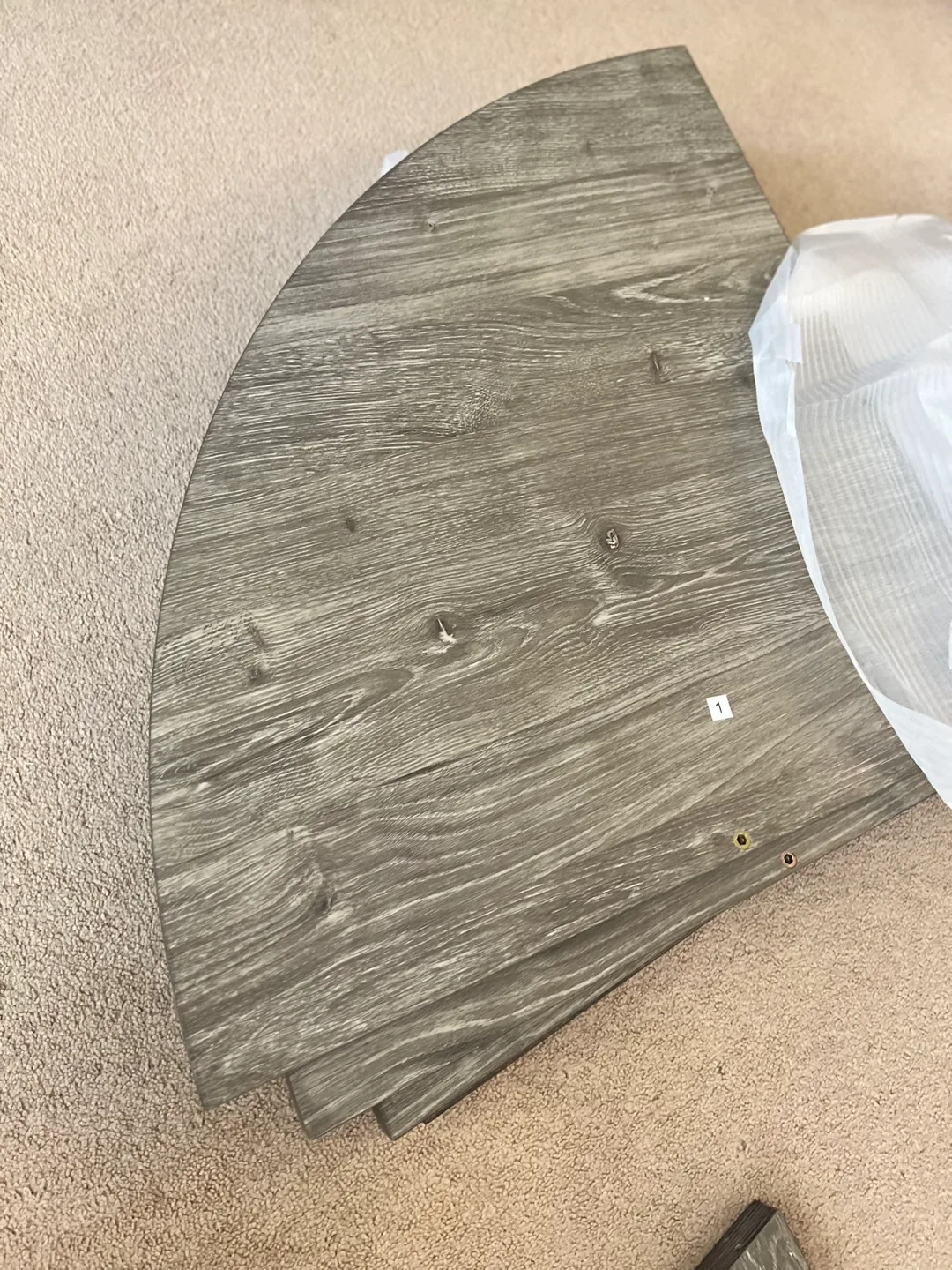 🥕Round Wooden Dining Table (GRAY color) image indicator(3)