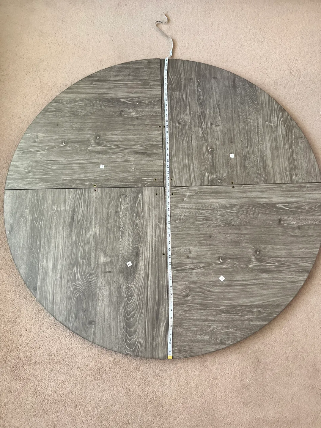 🥕Round Wooden Dining Table (GRAY color) image indicator(2)