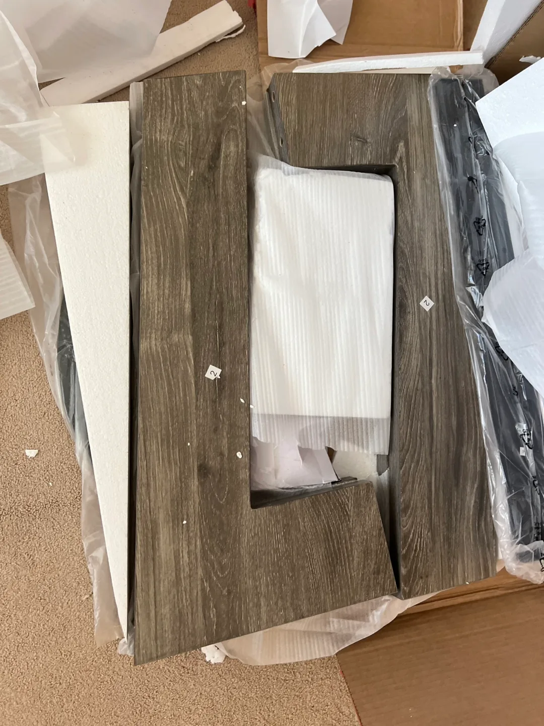 🥕Round Wooden Dining Table (GRAY color) image indicator(5)