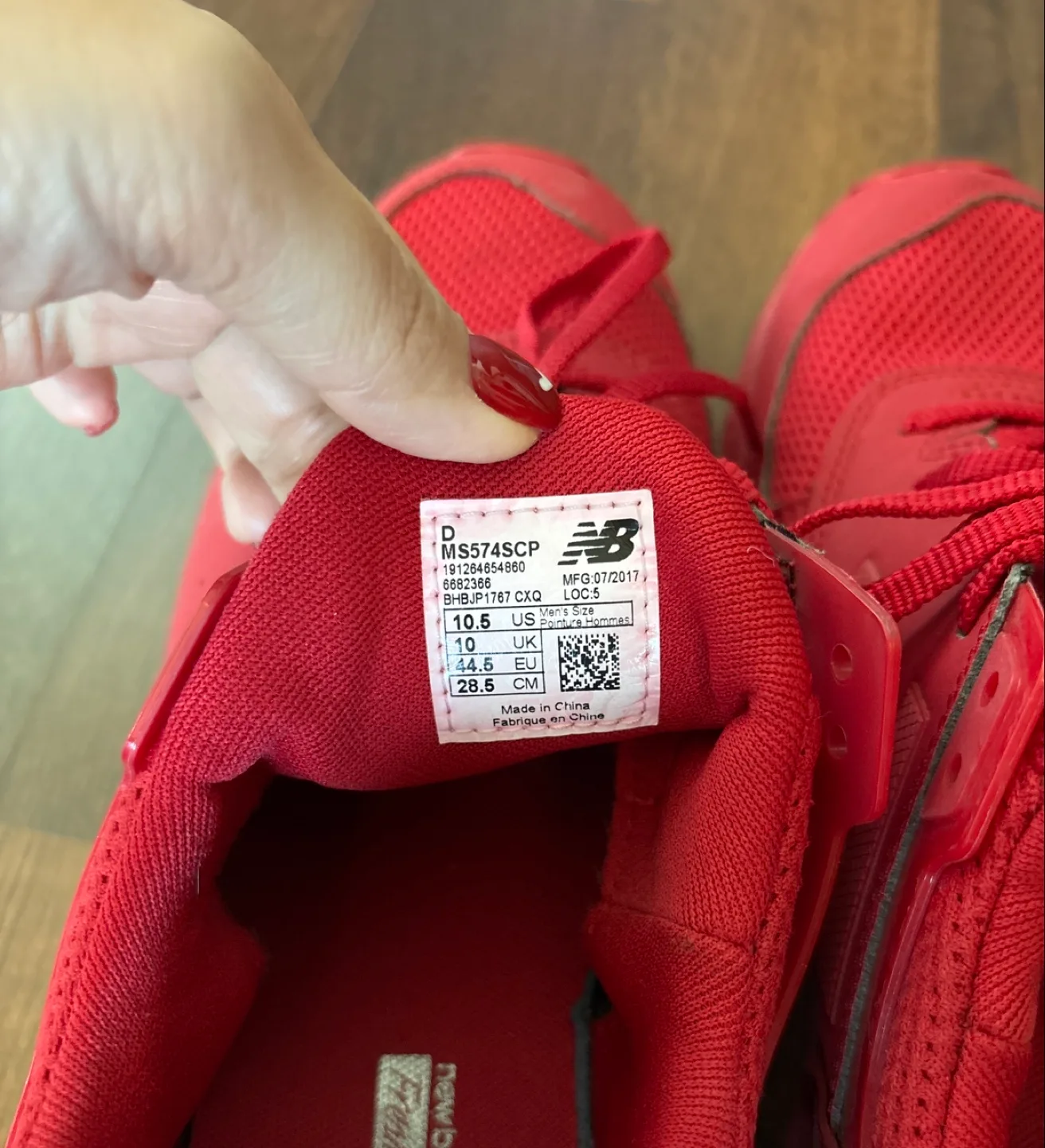 New Balance 574 Red Sneakers – Men’s US 10.5 image indicator(5)