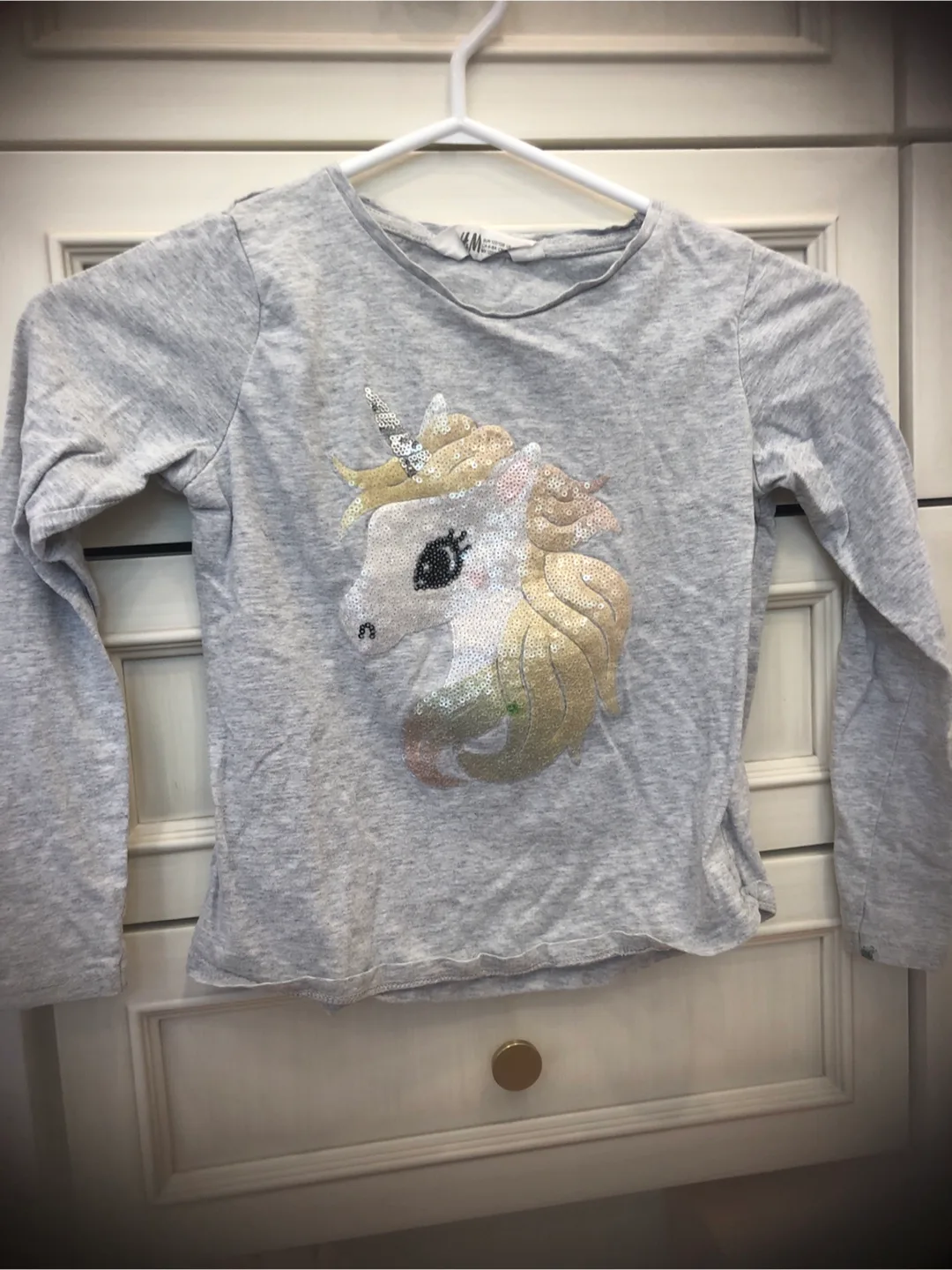 H&M Girl's Unicorn Long Sleeve Shirt - 6-8Y thumbnail
