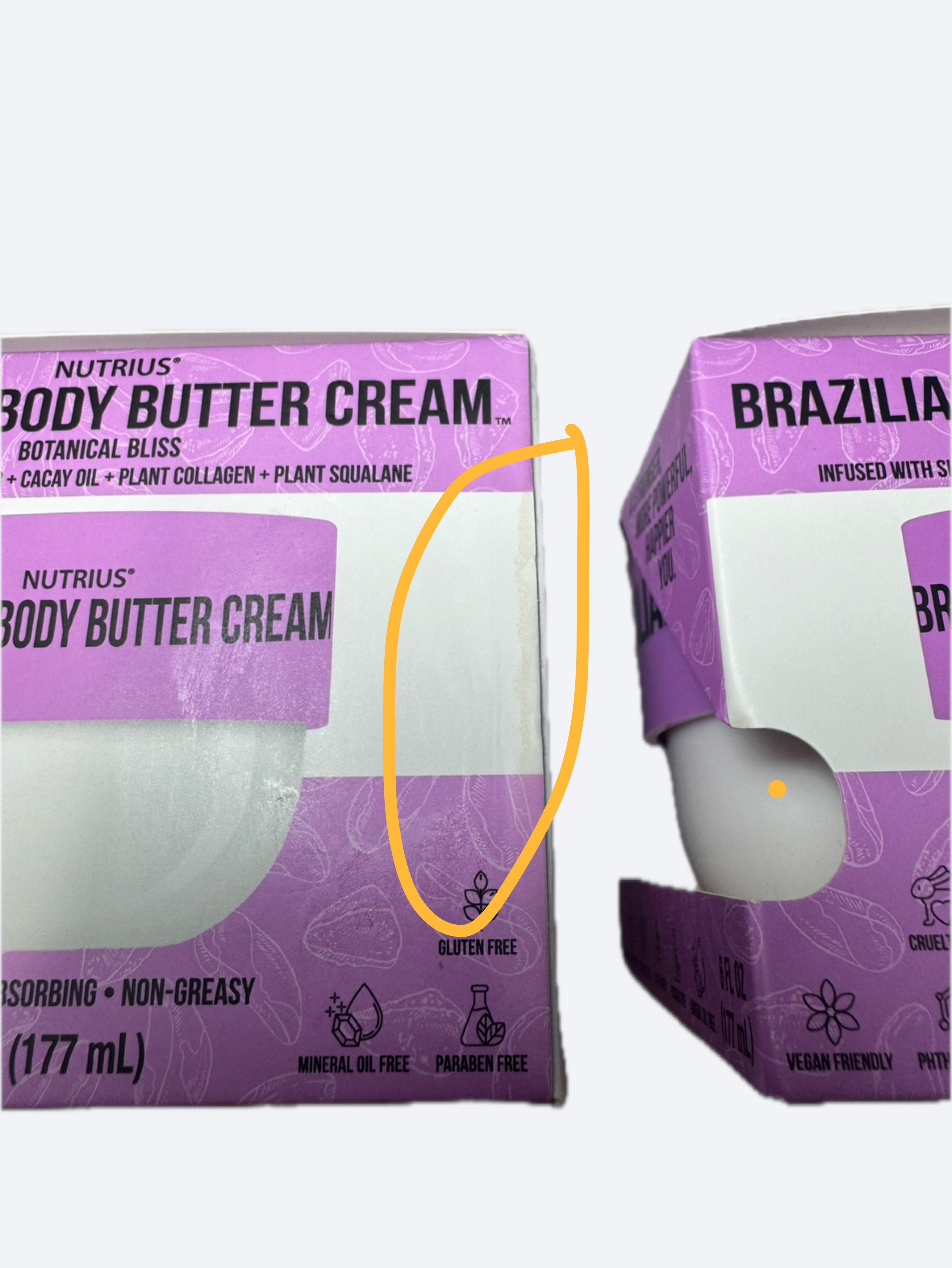 (2 pieces) Nutrius Brazilian Body Butter Cream, 6 fl oz (177 ml) - photo 4