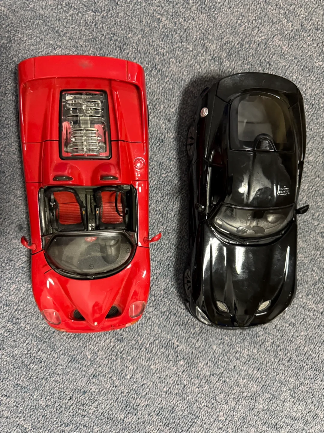Two Diecast Model Cars - Red & Black image indicator(3)