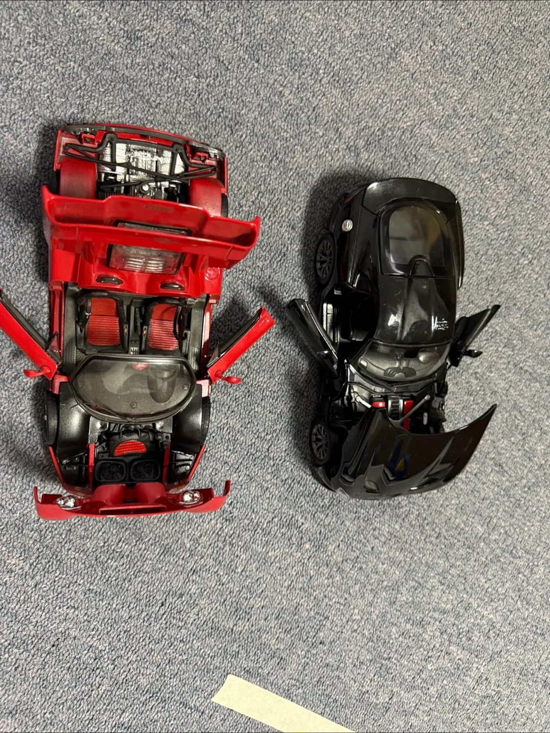 Two Diecast Model Cars - Red & Black image indicator(4)