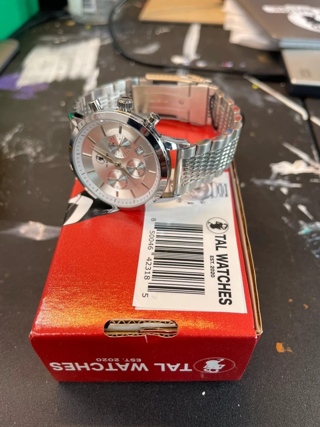 TAL WATCHES Silver Chronograph image indicator(5)