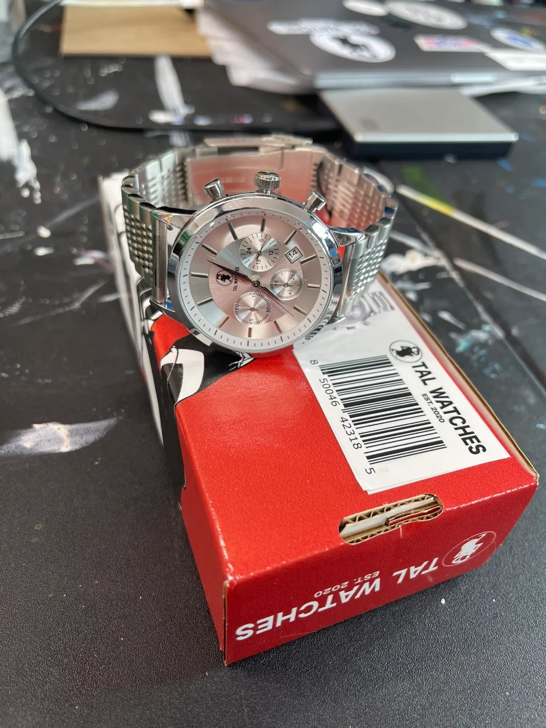 TAL WATCHES Silver Chronograph image indicator(6)